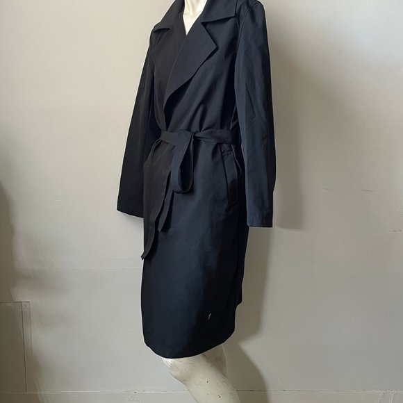 American Apparel Belted Trench in Black - Picture 2 of 7